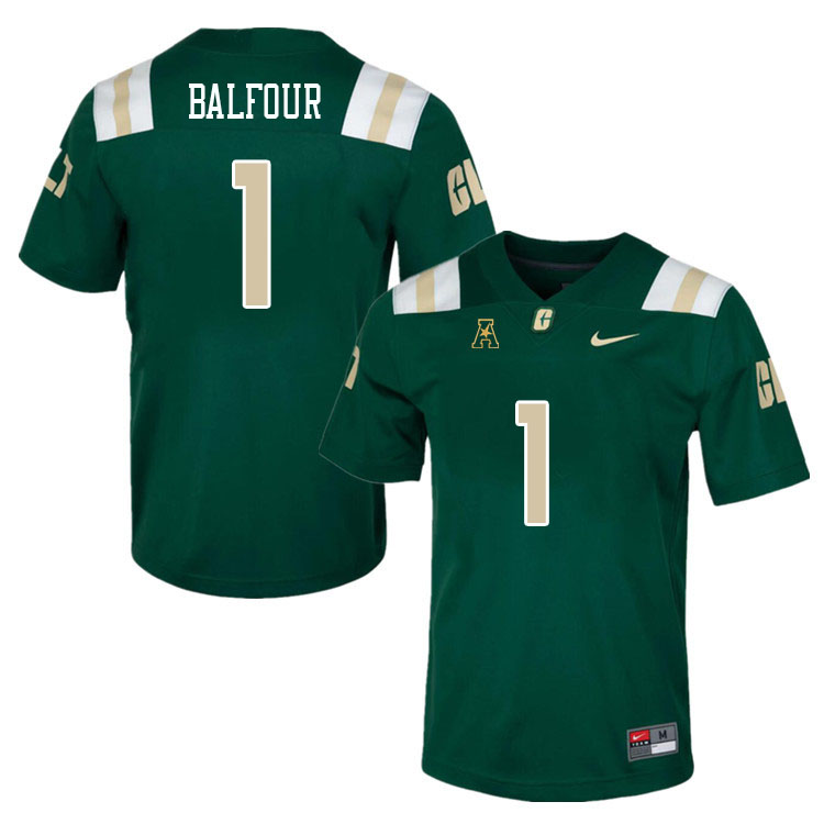 Charlotte 49ers #1 Dontae Balfour College Football Jerseys Stitched Sale-Green
